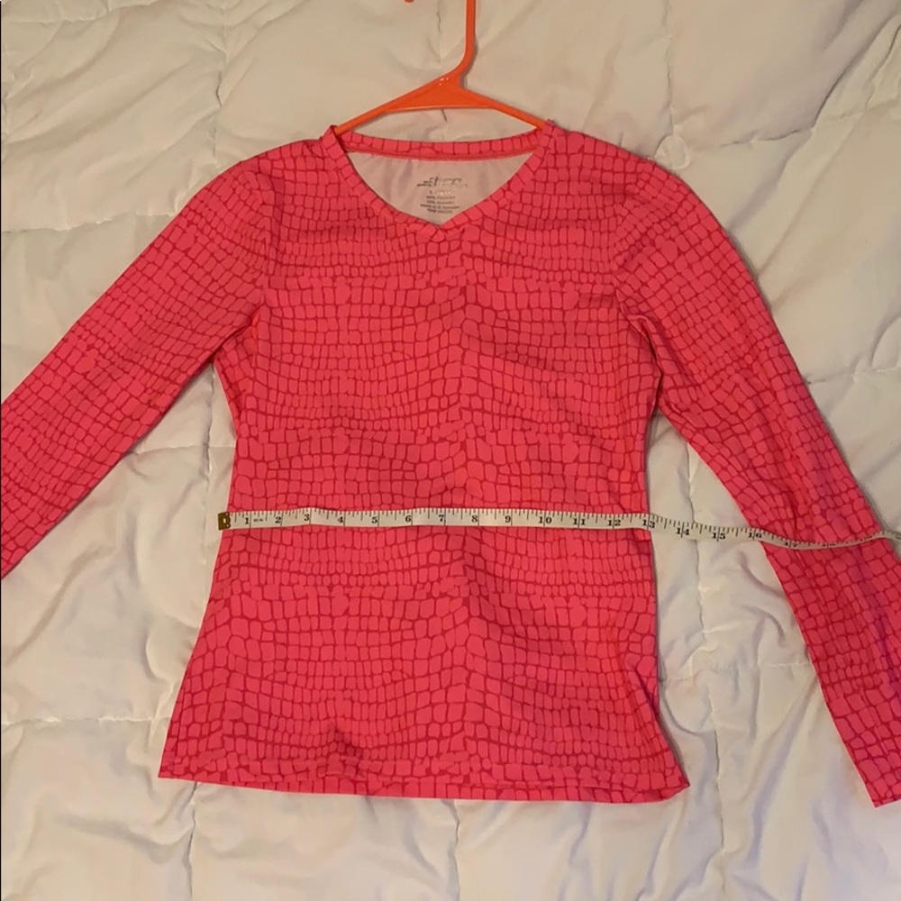 Girls long sleeve pink athletic shirt